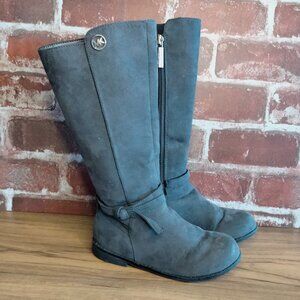 Michael Kors Boots Girls Size 11 Suede Zip Up MK Riding Boots